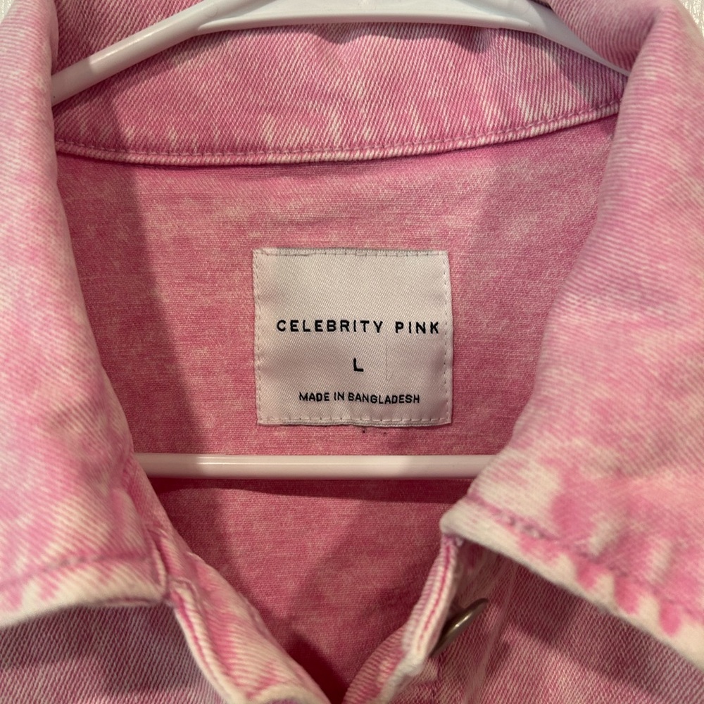 Celebrity Pink Light Pink Jean Jacket - Picture 2 of 5